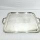 Silver-plated tray with handles