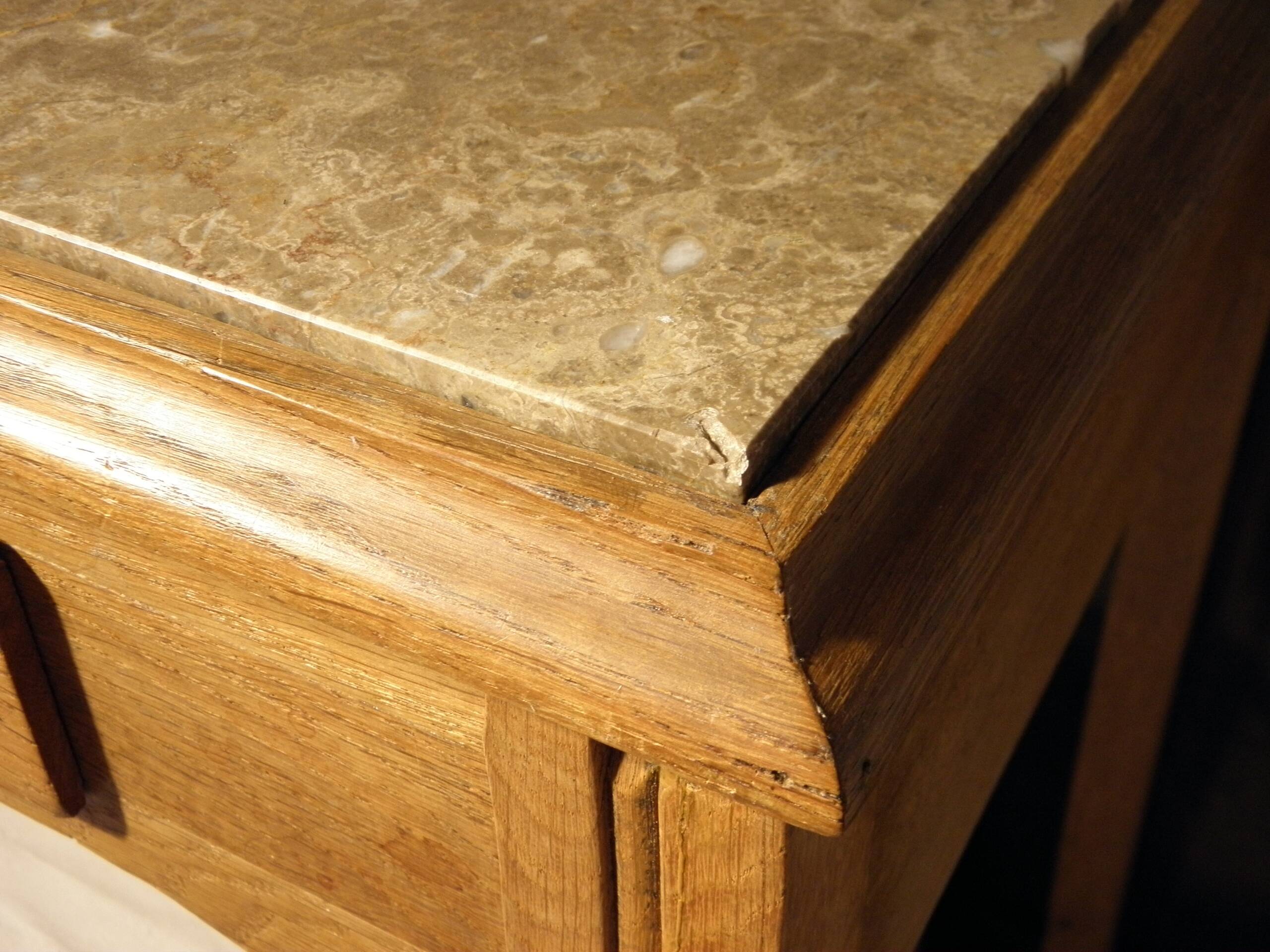 Console, desserte bois et marbre art deco - annees 30