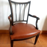 Fauteuil de bureau anglais  cuir 1940