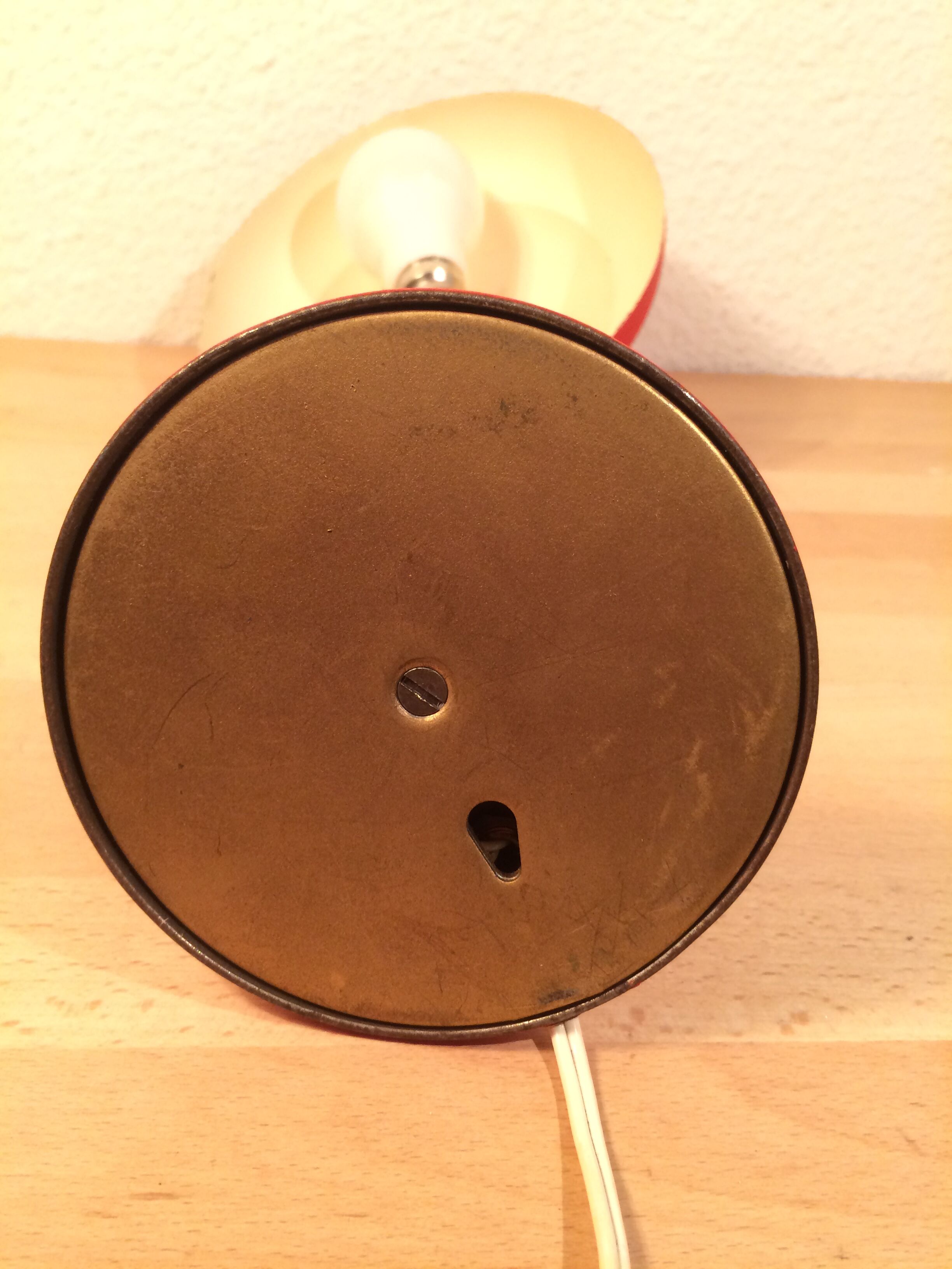 Lampe de bureau flexible rouge années 50 vintage