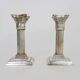 Pair of Antique Silver Plated Corinthian Candlesticks