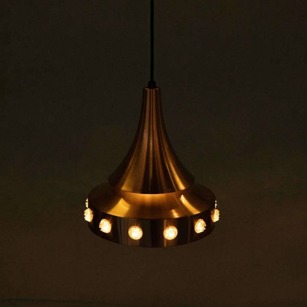 Danish space age suspension design, vintage pendant from the sixties.