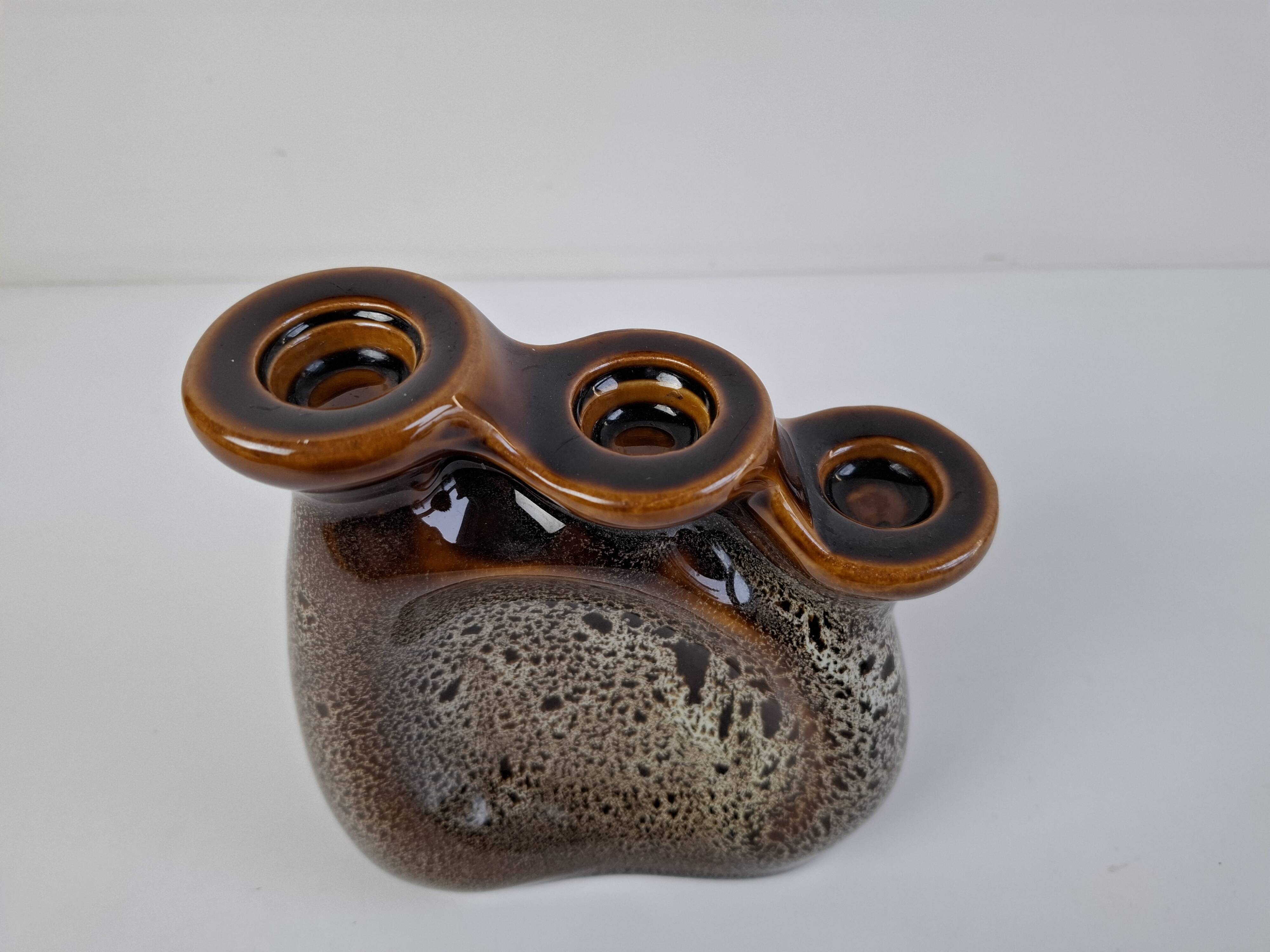 Mid-Century Modern Triple Candle Holder by Ditmar Urbach, Czechoslovakia, 1