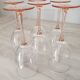 6 Verres à Eau ou Vin / verre à pied Rose par Luminarc