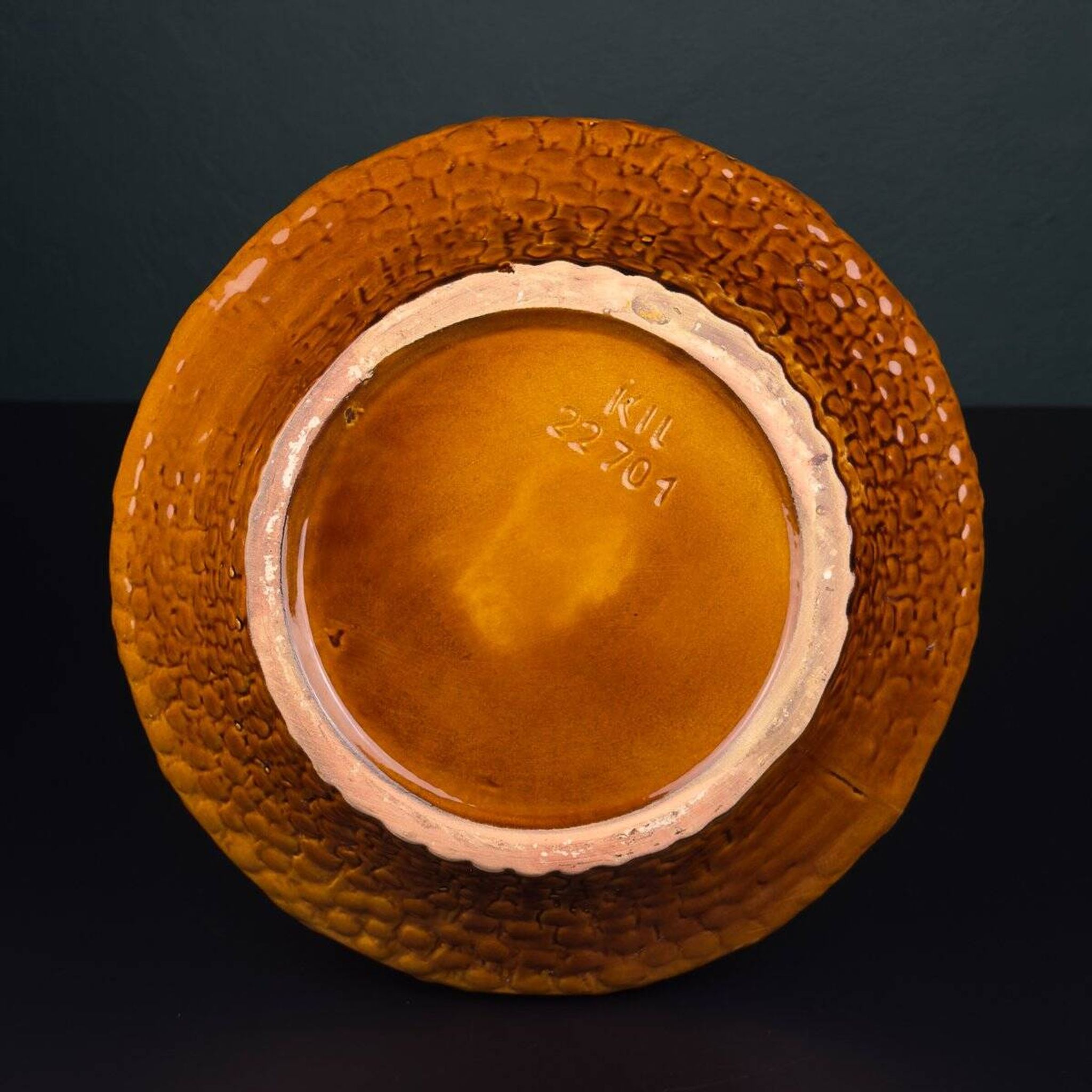 Vintage lava ceramic vase by Kil Liboje, Yugoslavia, 1960s.