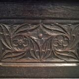 Bench chest oak end XIX