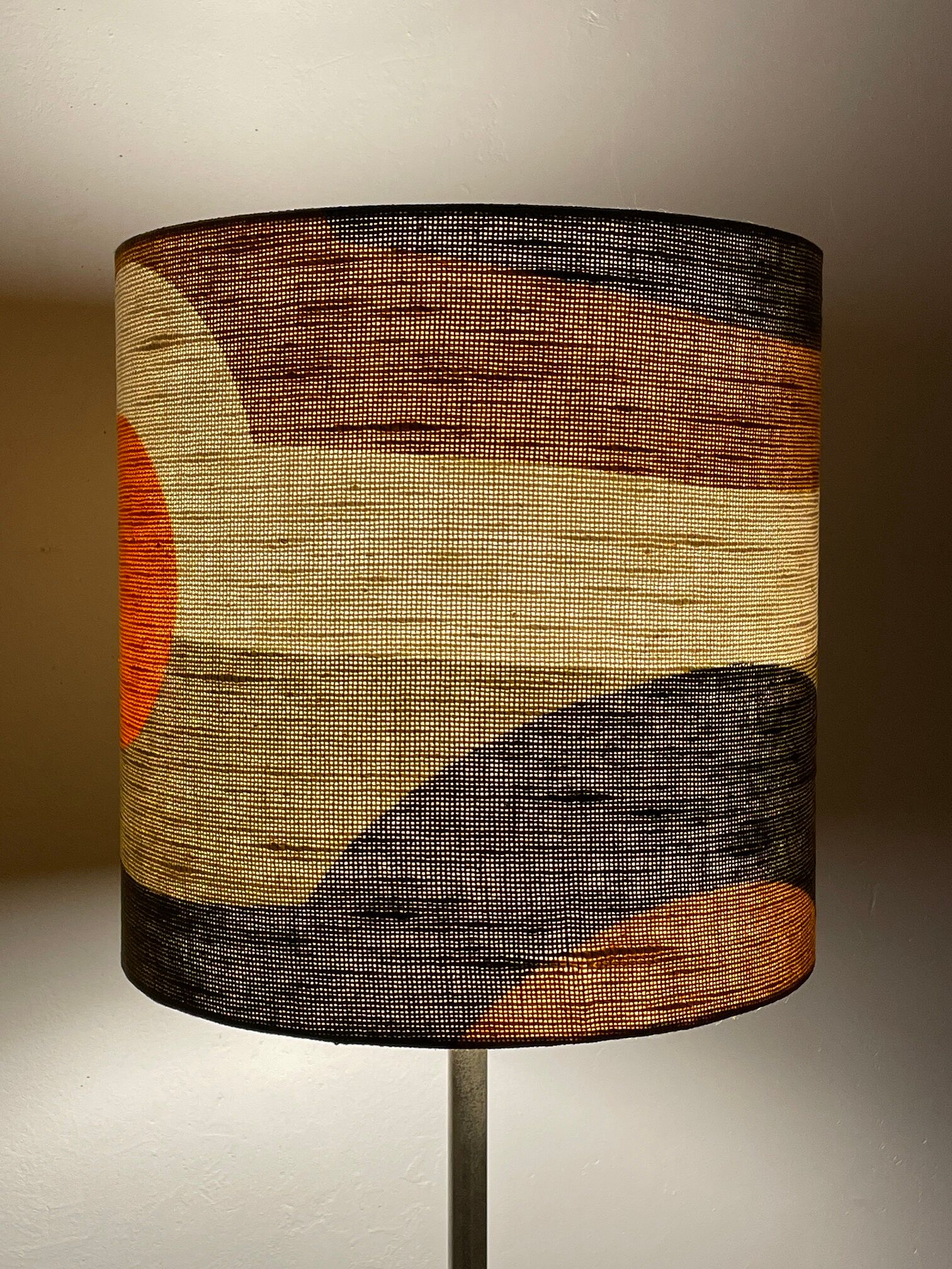 Subway Lampshade in vintage fabric 70s
