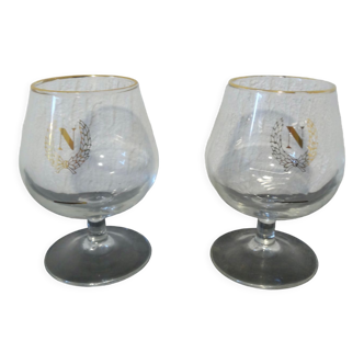 2 anciens verres à cognac