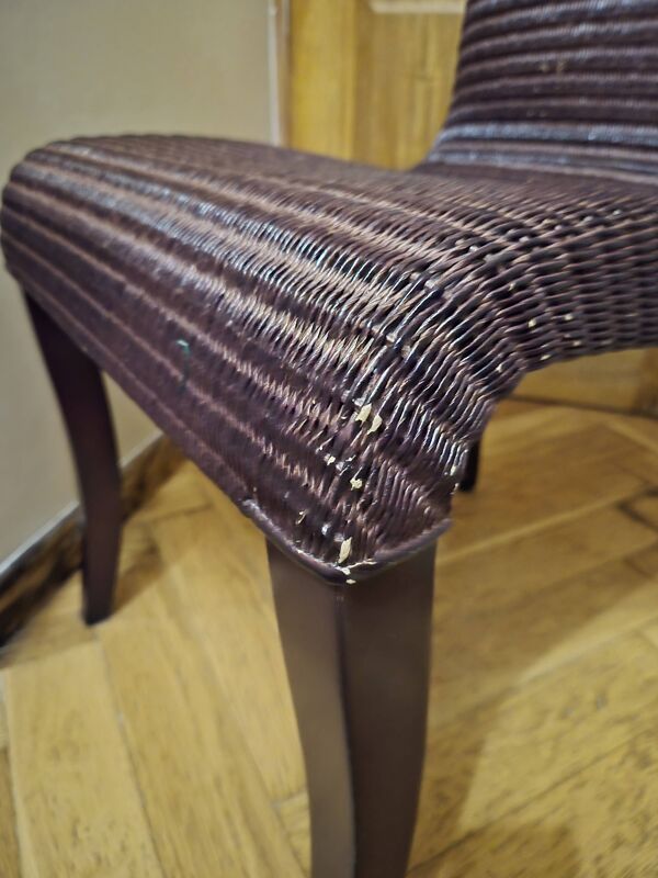 Chaise en rotin tressé ''Melissa'' par Vincent Sheppard
