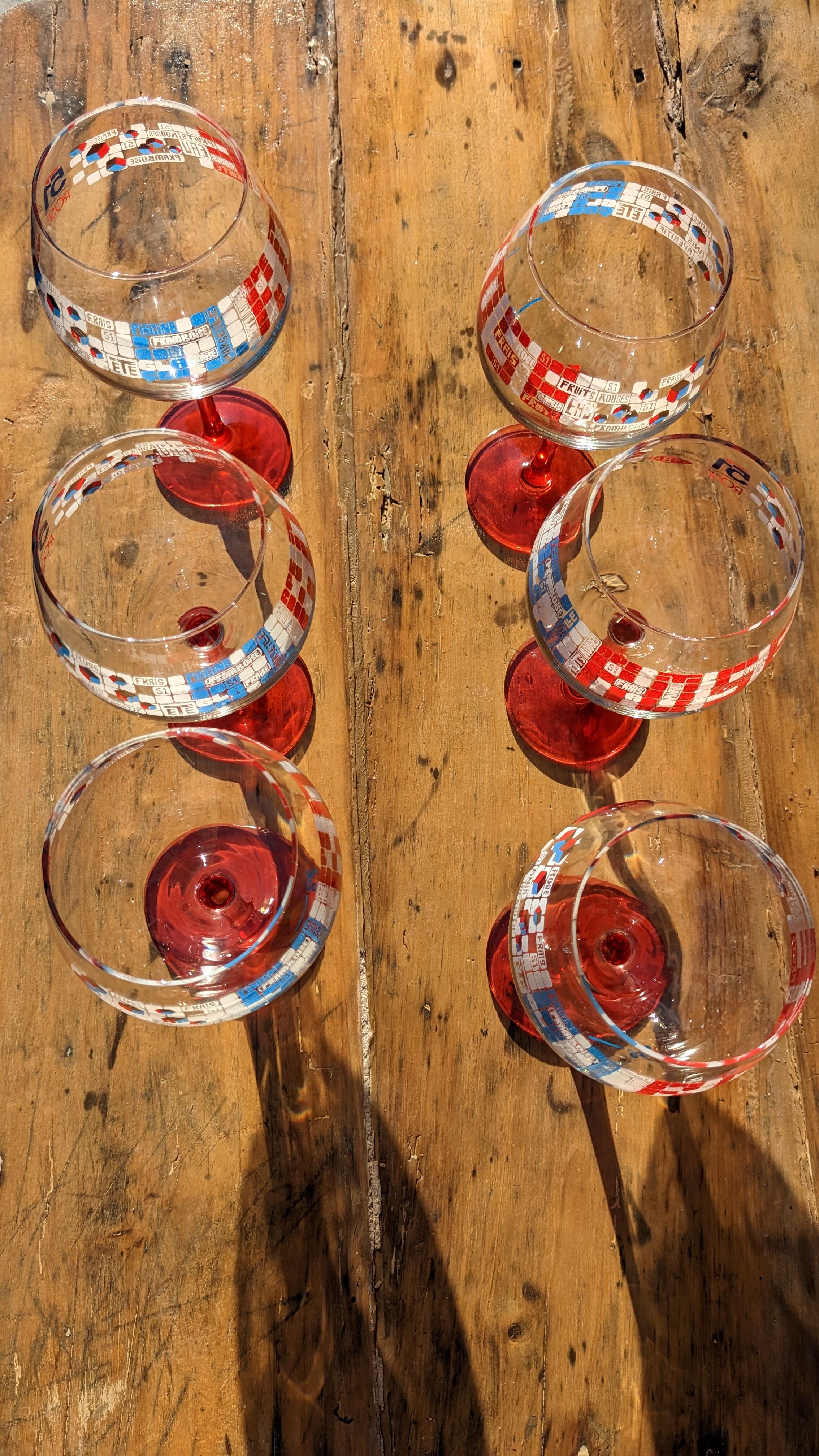 Glasses Pastis 51 rosé pool by six