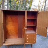 Scandinavian 3-door oak wardrobe from the 1960s, 155cm.