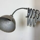 Grey Industrial Scissor Wall Lamp from Elektroinstala, 1960s