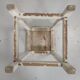 Paire de tabouret de peintre blanc vintage bois