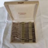12 silver metal oyster forks
