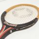 1970 Spalding black and red wooden tennis racket