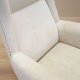 Fauteuil blanc, design italien, années 80, production : Italie
