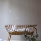 Cradle in rattan and wicker vintage