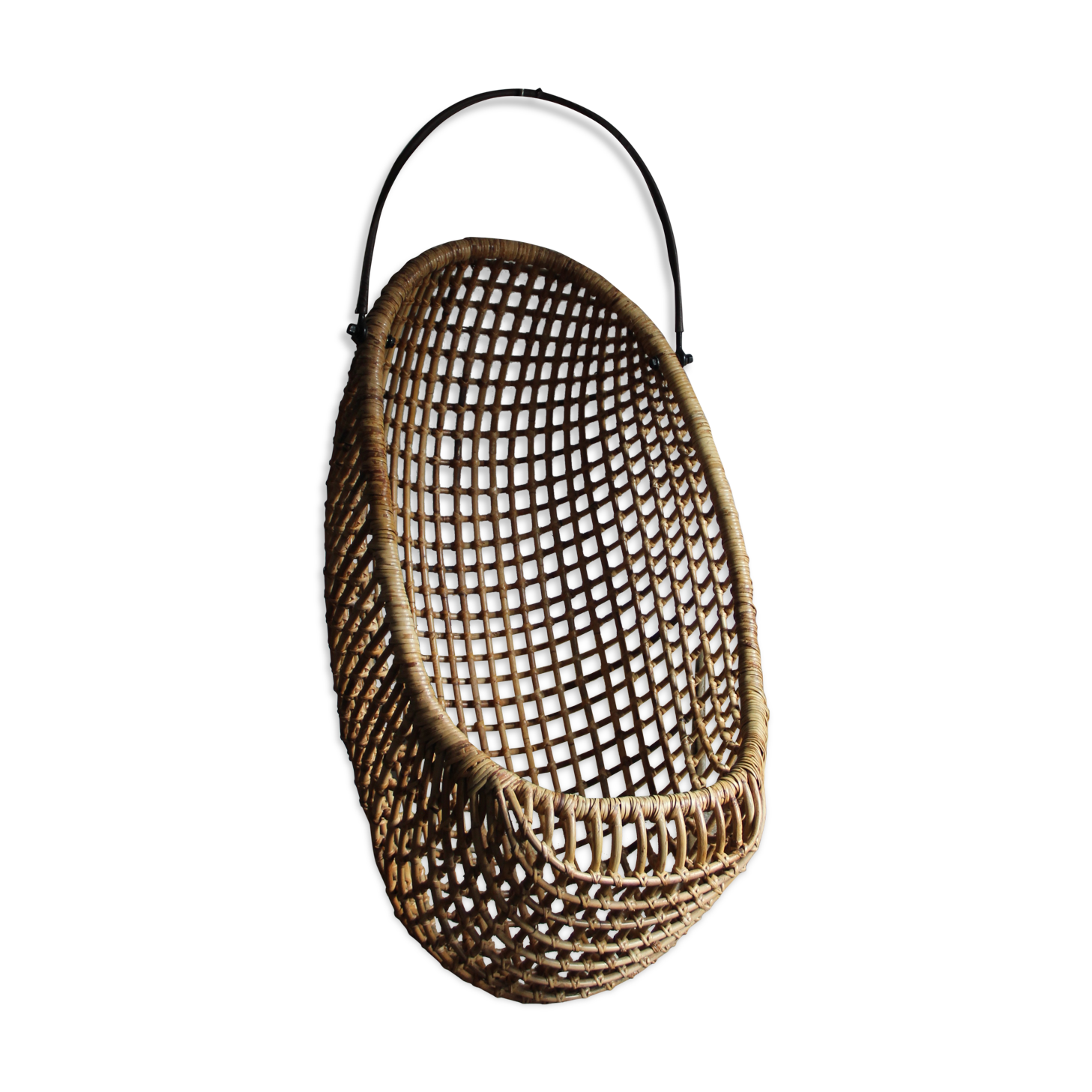 Suspended rattan chair, France, 1970