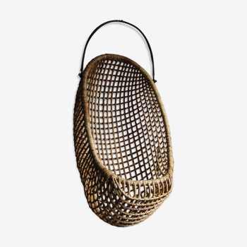 Suspended rattan chair, France, 1970