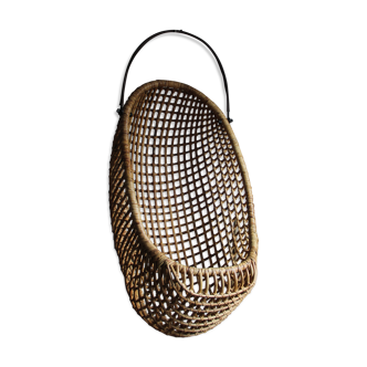 Fauteuil en rotin suspendu, France, 1970