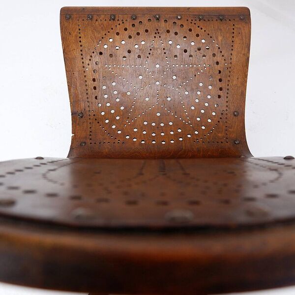 Church Chairs with perforated plywood, 1920s