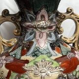 Japan, Satsuma vase with richly decorated handles, signed, early 20th century