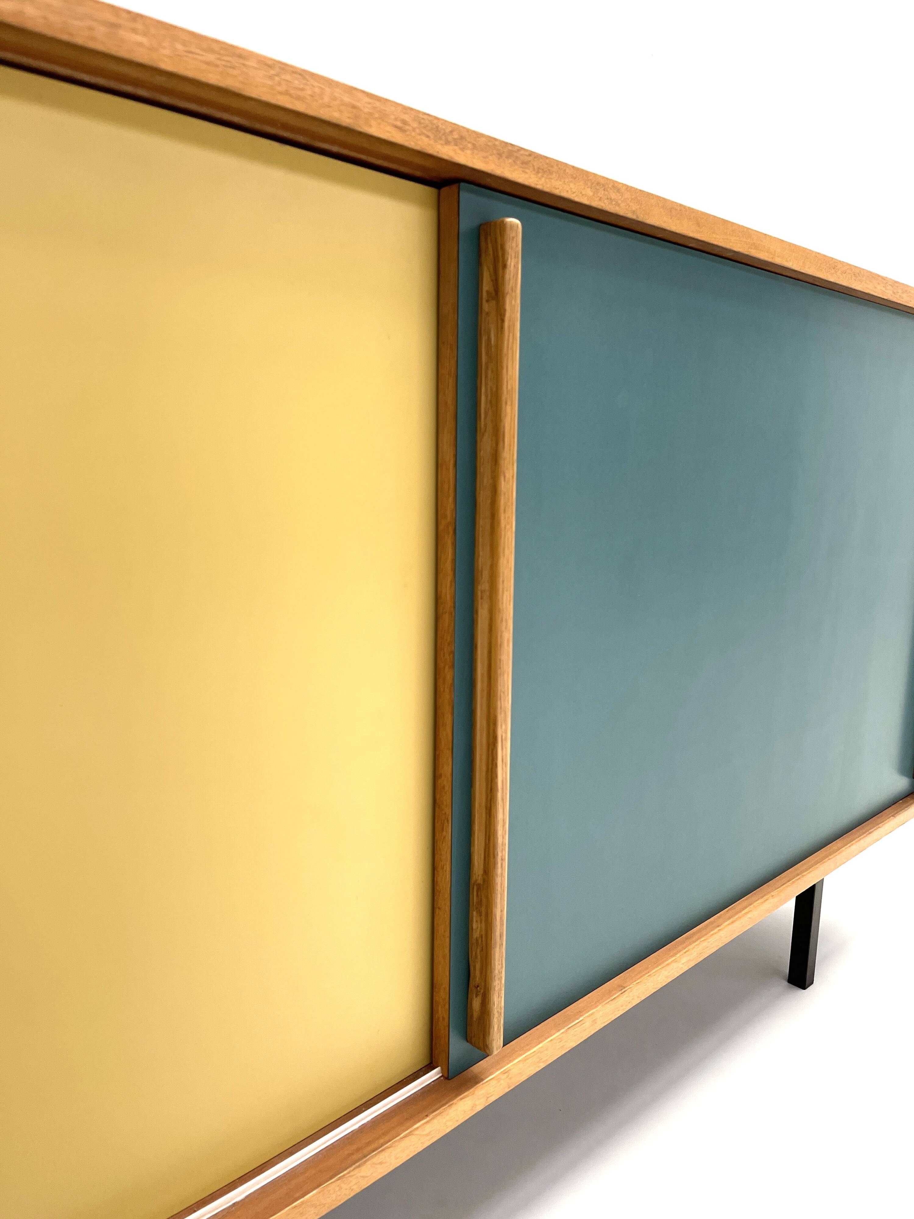 Belgium oak customized sideboard from 1960's