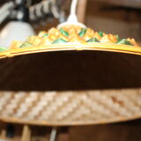 Lot of two braided fiber hanging lamps