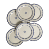 Blue flower plates Creil and Montereau
