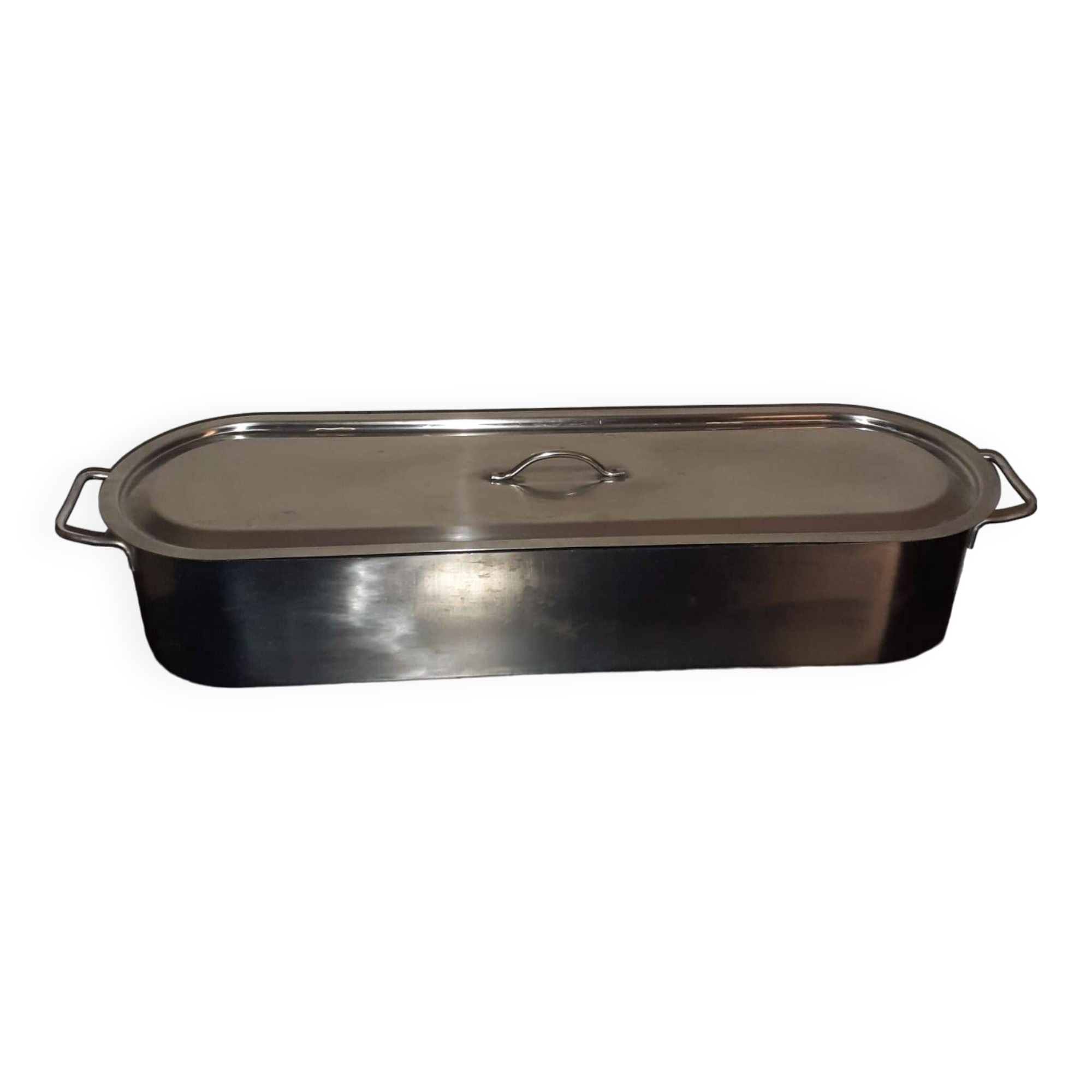 Oval stainless steel fish counter new condition