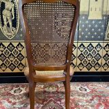 Suite de 6 chaises de style Louis XV en cannage