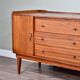 Midcentury Petite Sideboard / Cabinet In Teak From Austinsuite. Vintage Mod