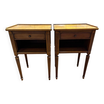Pair of Louis XVI style bedside tables