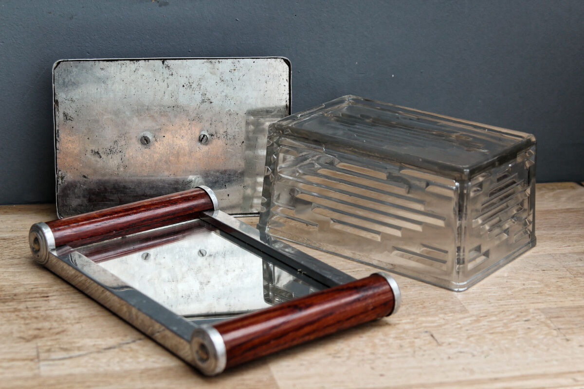 Butter maker and its art deco tray