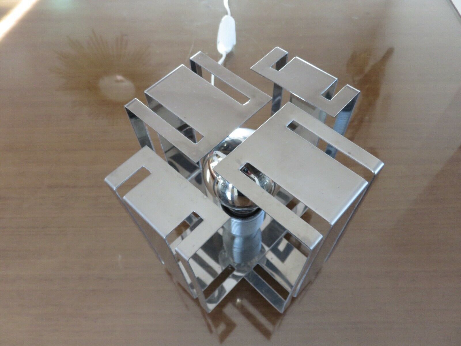 Chrome metal table lamp 70s