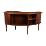 Walnut kidney desk by Tibergaard Nielsen, Denmark, c.1950