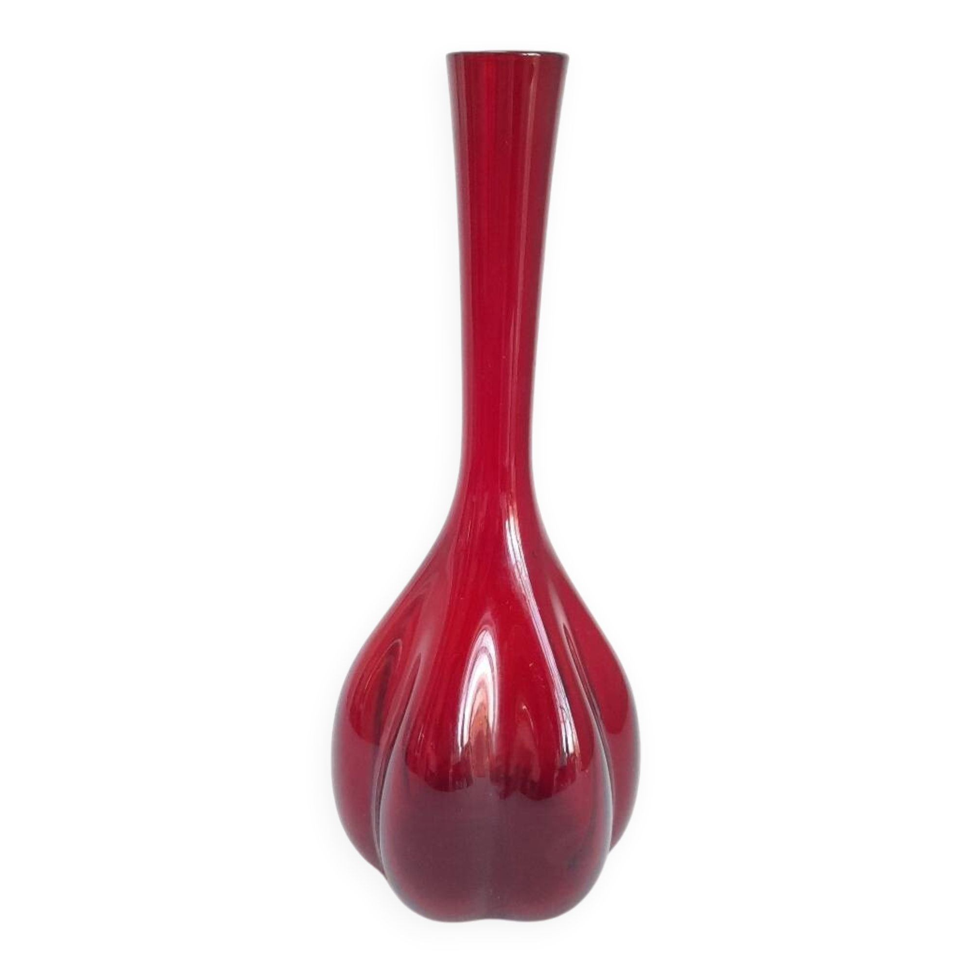 Red pumpkin vase Arthur Percy for Elme Glasbrück