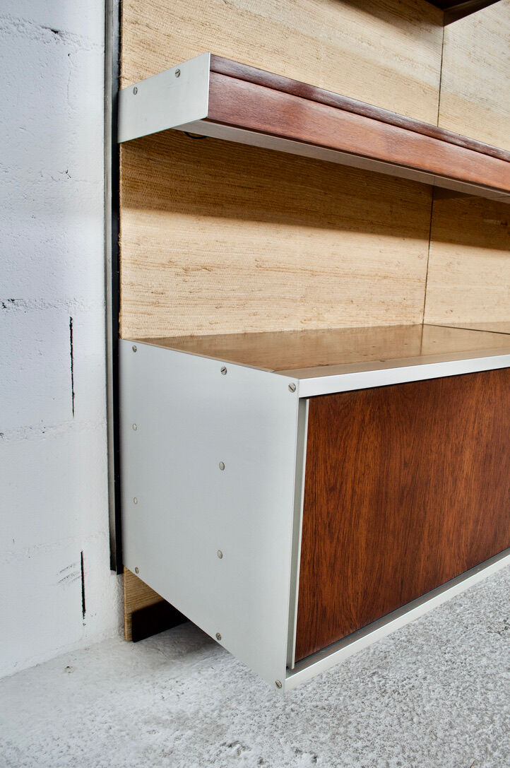 Système mural modulable à panneaux palissandre Georges Frydman années 70 efa éditeur