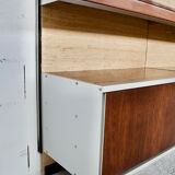 Modular wall system with rosewood panels Georges Frydman 70 years efa editor