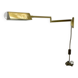 Large 77cm  omi swing arm brass acryl glass wall light italy 1970s