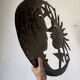 Brutalist metal wall sculpture "sun-moon"