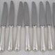 Christofle America 12 dessert, cheese, and side knives, silver-plated metal, 20.2cm
