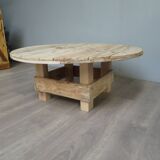 Round coffee table in drum