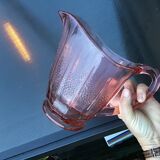 Pitcher pink glass water jug
