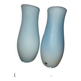 Mylonit lamp duo – IKEA Vintage blown glass table lamps –