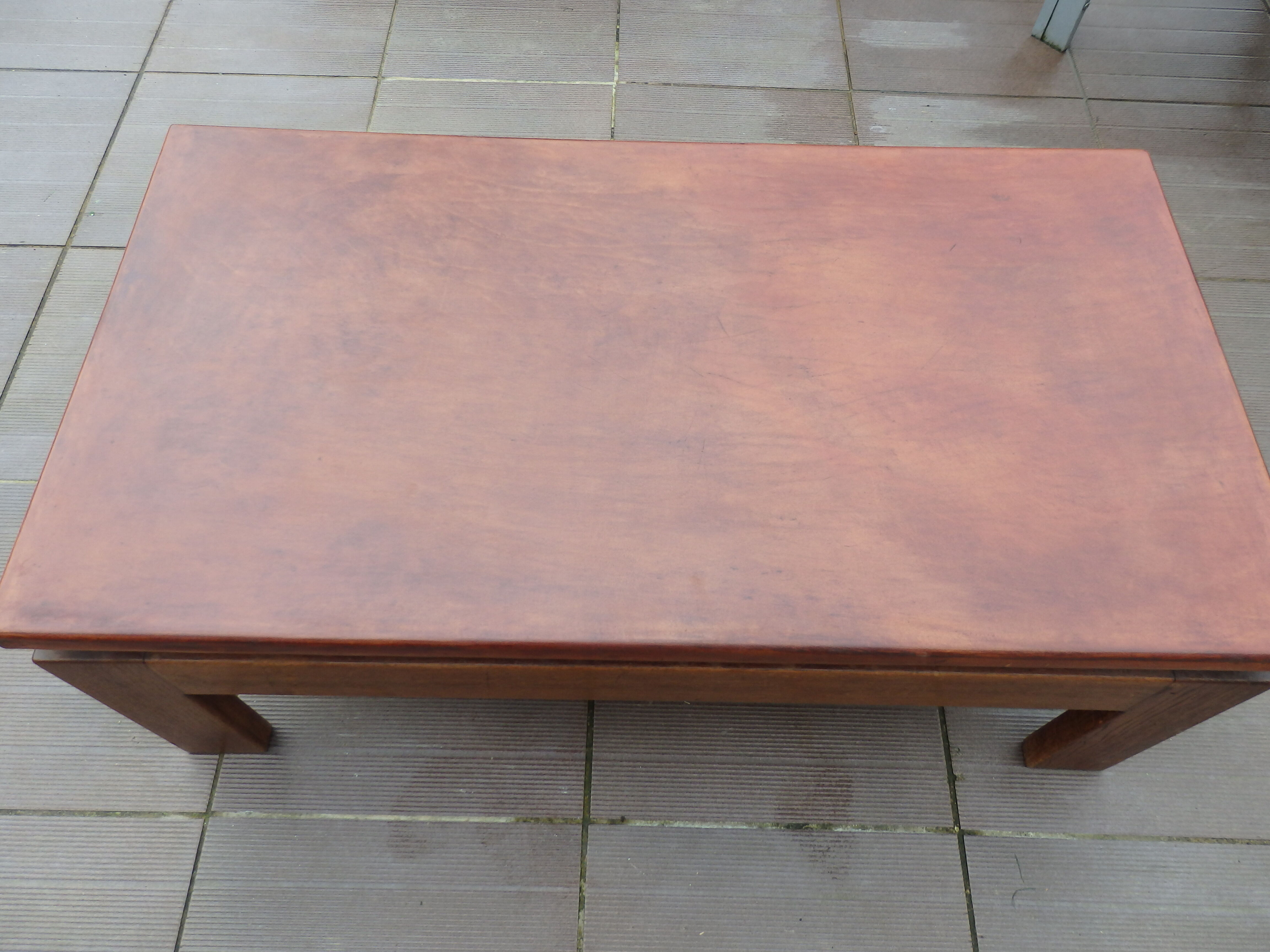 Vintage leather coffee table