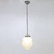 French Art Deco Pendant Lamp with Green Glass Shade, 1940