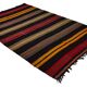 Grand Turkish Kilim Yuruk Vintage Stripe 220x335 cm Red Yellow Beige