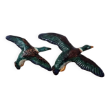 Pair of slip-cast ducks