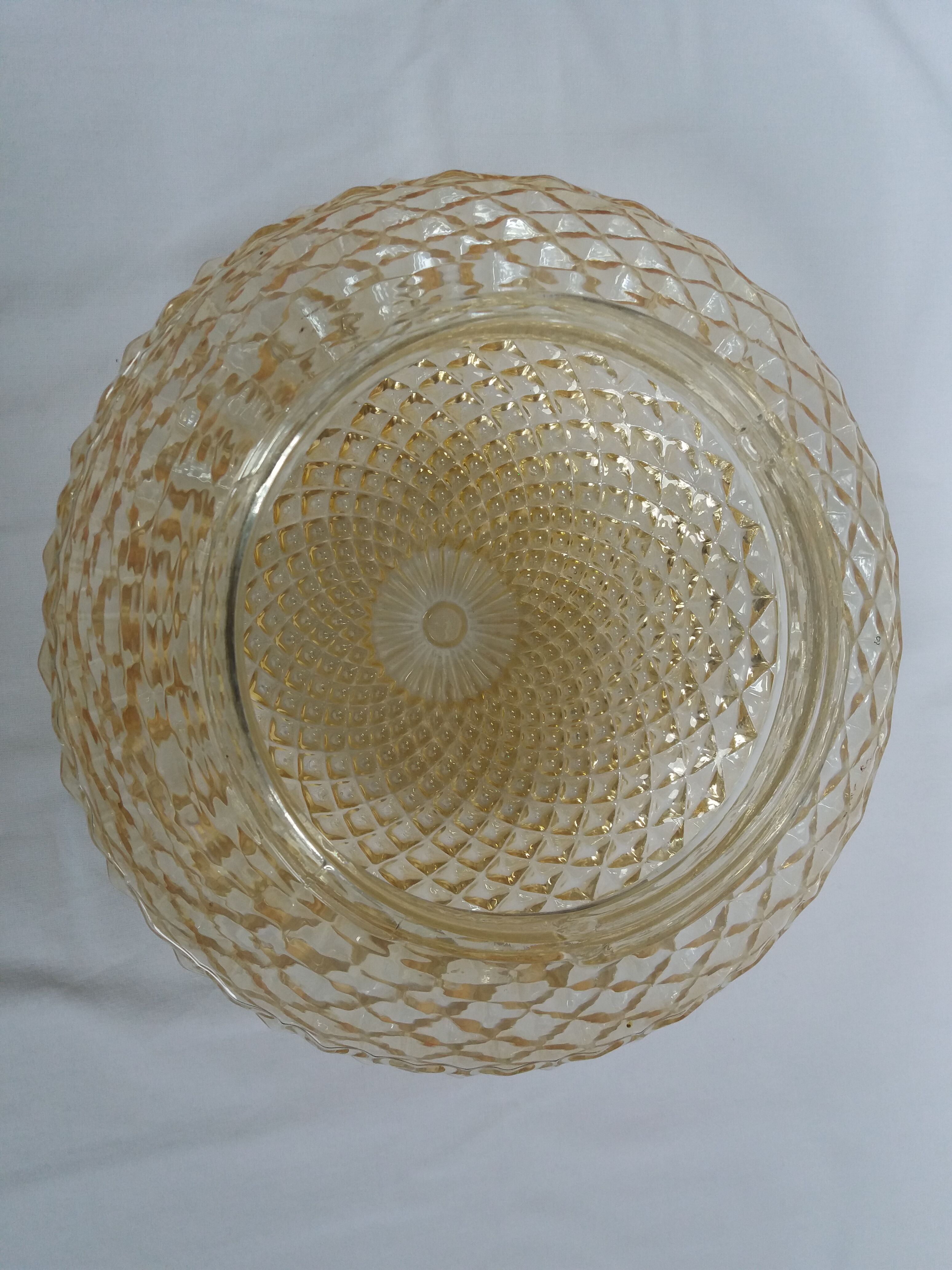 Molded glass wall lamp